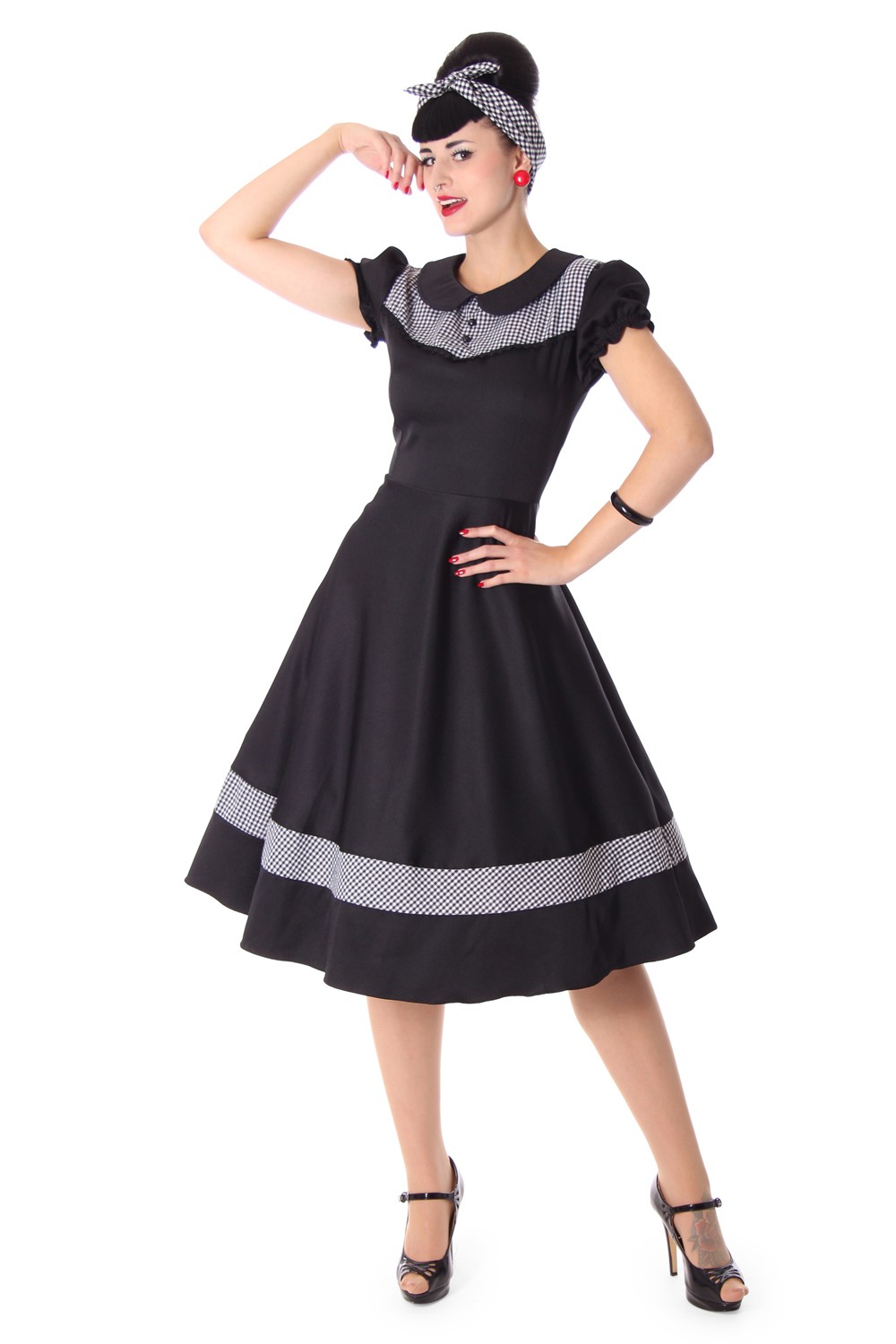 SugarShock EILEEN 50s retro Gingham Karo Western Swing Kleid eBay